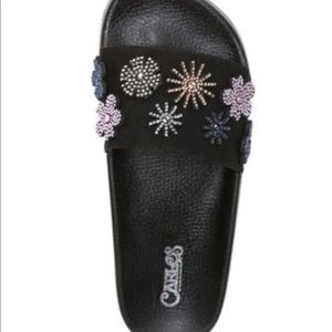 Beaded flowers  Cece slides by Carlos Santana size 10
